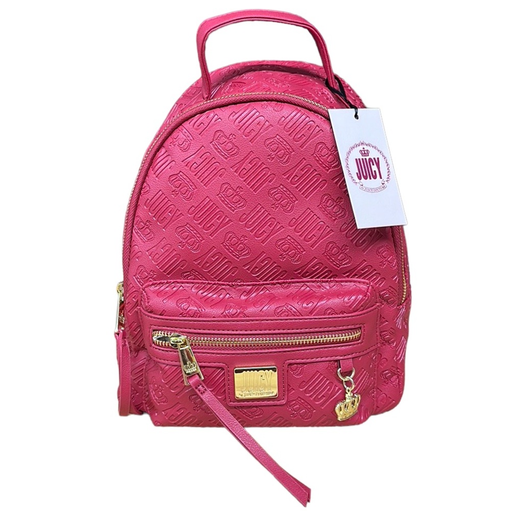 Juicy By Juicy Couture Crowd Pleaser "Flash Pink" Backpack New with Tags